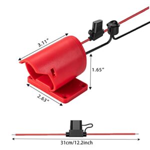 Power Wheels Adapter for Milwaukee 12V M12 Battery Adapter with Fuse & Switch,14 Gauge Wire Power Convertor for DIY RC Trucks, RC Toys, Robotics, Work Lights