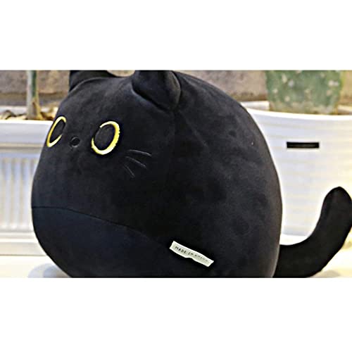 UEncounter Black Cat Stuffed Animal Plush Toy Creative Cat Shape Soft Pillow Toys Gifts Cute Dolls for Girlfriend Kids Baby Girls, 55cm/21.7in