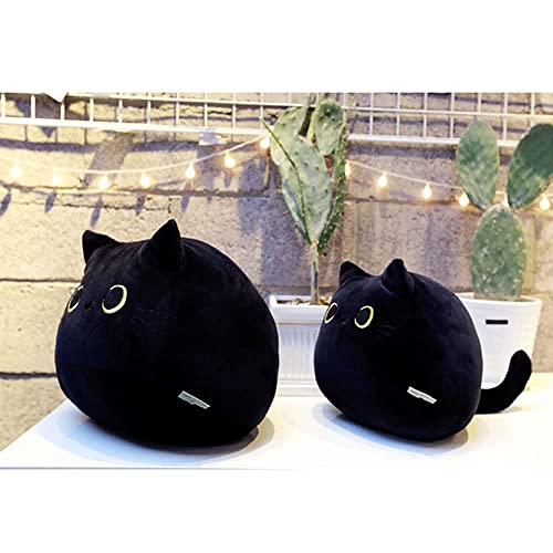 UEncounter Black Cat Stuffed Animal Plush Toy Creative Cat Shape Soft Pillow Toys Gifts Cute Dolls for Girlfriend Kids Baby Girls, 55cm/21.7in