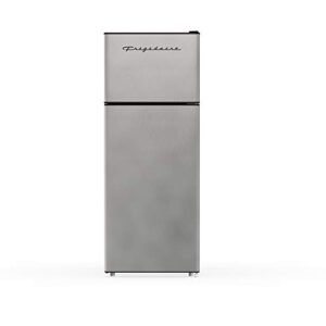 frigidaire efr749amz, 2 door apartment size refrigerator with freezer, 7.5 cu ft, retro, silver, platinum