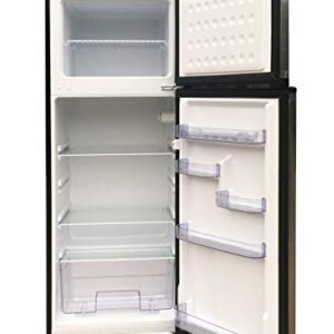 Frigidaire EFR749AMZ, 2 Door Apartment Size Refrigerator with Freezer, 7.5 cu ft, Retro, Silver, Platinum