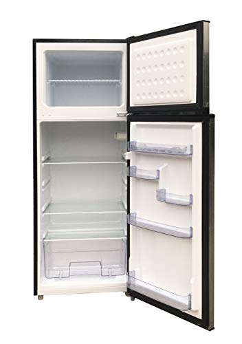 Frigidaire EFR749AMZ, 2 Door Apartment Size Refrigerator with Freezer, 7.5 cu ft, Retro, Silver, Platinum