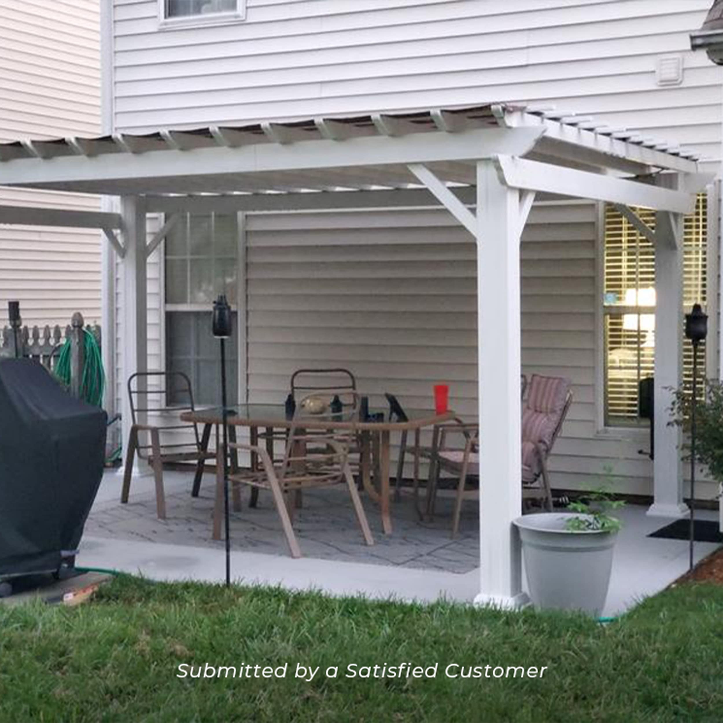Backyard Discovery 16x12 ft Hawthorne White Galvanized Steel Pergola w/Soft Sail Shade, Spacious, Rust Resistant, UV Protection, Resist Winds Up to 100 MPH, Durable, Powerport USB & Electrical Outlet
