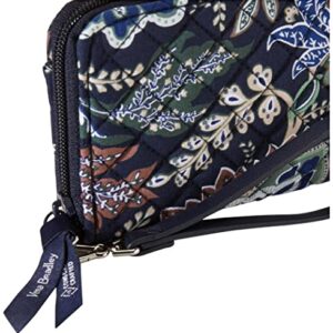 Vera Bradley Women's Cotton Accordion Wristlet With RFID Protection, Java Navy Camo - Recycled Cotton, One Size