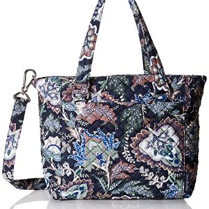 Vera Bradley Women's Cotton Multi-Strap Shoulder Satchel Purse, Java Navy Camo - Recycled Cotton, One Size