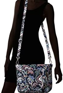 Vera Bradley Women's Cotton Multi-Strap Shoulder Satchel Purse, Java Navy Camo - Recycled Cotton, One Size