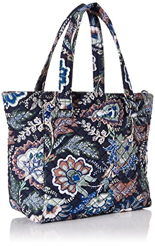 Vera Bradley Women's Cotton Multi-Strap Shoulder Satchel Purse, Java Navy Camo - Recycled Cotton, One Size