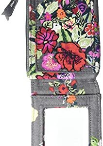 Vera Bradley Women's Cotton Deluxe Zip ID Case Wallet With RFID Protection, Hope Blooms - Recycled Cotton, One Size