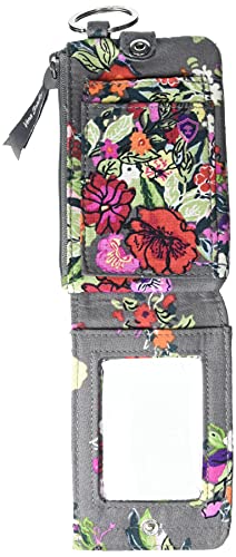 Vera Bradley Women's Cotton Deluxe Zip ID Case Wallet With RFID Protection, Hope Blooms - Recycled Cotton, One Size