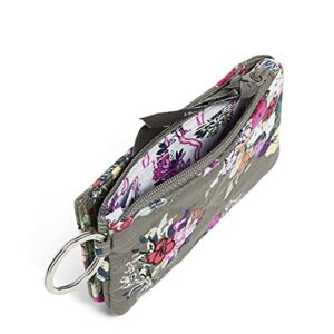 Vera Bradley Women's Cotton Deluxe Zip ID Case Wallet With RFID Protection, Hope Blooms - Recycled Cotton, One Size