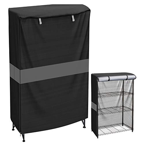 MOLLYAIR Shelf Cover, shelf covers for wire shelving, Suitable for Rack 36 "L x 14 "W x 54 "H, Black