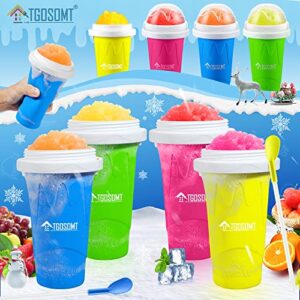 Tgosomt Slushy Cup, Frozen Magic Slushie Maker Cup Squeeze, Cool Fun Stuff Things Gadgets (Blue)