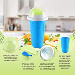 Tgosomt Slushy Cup, Frozen Magic Slushie Maker Cup Squeeze, Cool Fun Stuff Things Gadgets (Blue)