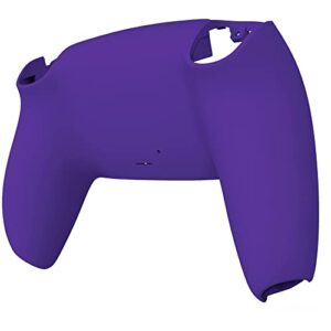 eXtremeRate Purple Soft Touch Grip Custom Back Housing Bottom Shell Compatible with ps5 Controller, Replacement Back Shell Cover Compatible with ps5 Controller