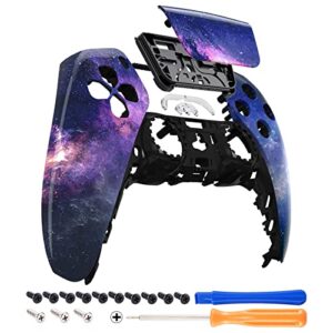 extremerate nebula galaxy touchpad front housing shell compatible with ps5 controller bdm-010 bdm-020 bdm-030, diy replacement shell custom touch pad cover compatible with ps5 controller