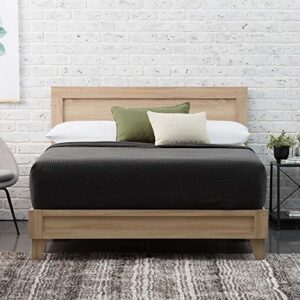 edenbrook delta king bed frame with headboard – no box spring needed – compatible with all mattress types – wood slat support – king size wood platform bed frame – golden maple
