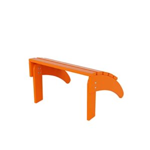 WestinTrends Outdoor Ottoman, Patio Adirondack Ottoman Foot Rest, All Weather Poly Lumber Folding Foot Stool for Adirondack Chair, Widely Used for Outside Porch Pool Lawn Backyard, Orange