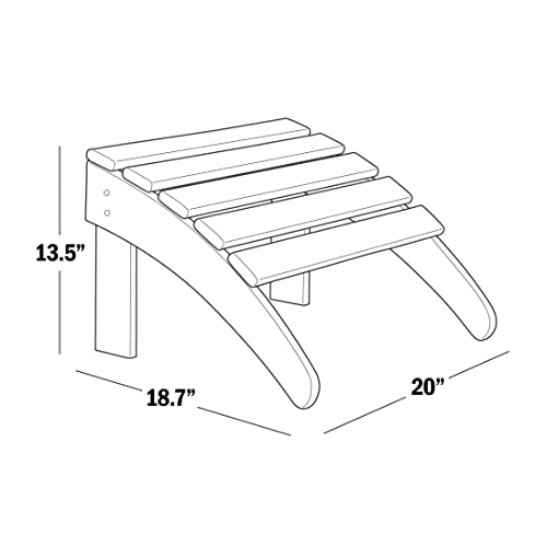 WestinTrends Outdoor Ottoman, Patio Adirondack Ottoman Foot Rest, All Weather Poly Lumber Folding Foot Stool for Adirondack Chair, Widely Used for Outside Porch Pool Lawn Backyard, Orange