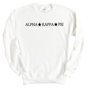 Alpha Kappa Psi You're A Star Sweatshirt - Fraternity Crewneck Sweatshirt White