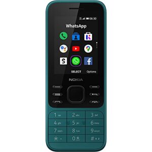 Nokia 6300 4G | Unlocked | Dual SIM | WiFi Hotspot | Social Apps | Google Maps and Assistant | Cyan Green