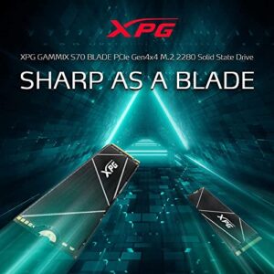 XPG 2TB GAMMIX S70 Blade - Works with Playstation 5, PCIe Gen4 M.2 2280 Internal Gaming SSD Up to 7,400 MB/s (AGAMMIXS70B-2T-CS)