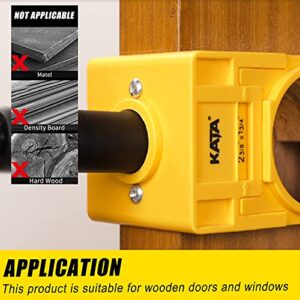 KATA 1-3/8" - 1-3/4" Door Lock Installation Kit for Wooden Doors with Guide Template,Door Lock Hole Saw,Carbon Steel