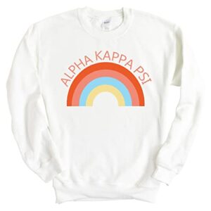 alpha kappa psi happy days sweatshirt - fraternity crewneck sweatshirt white