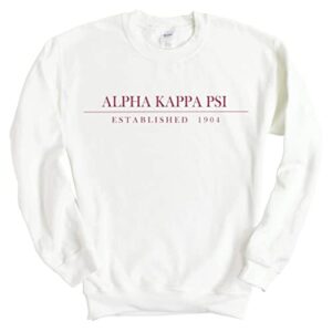 alpha kappa psi boyfriend sweatshirt - fraternity crewneck sweatshirt white