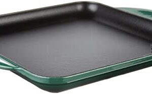 Le Creuset Enamaled Cast Iron Square Griddle, 9.5", Artichaut