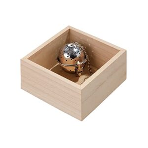idesign renewable paulownia wood collection drawer organizer bin, 5" x 5" x 2.5", natural