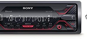 Sony DSX-A410BT Single Din Bluetooth Front USB AUX Car Stereo Digital Media Receiver Bundled with Earbuds (No CD Player)