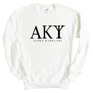 alpha kappa psi classic sweatshirt - fraternity crewneck sweatshirt white