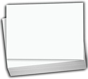 hamilco white cardstock - flat 4 x 6" heavy weight 80 lb card stock for printer - 100 pack