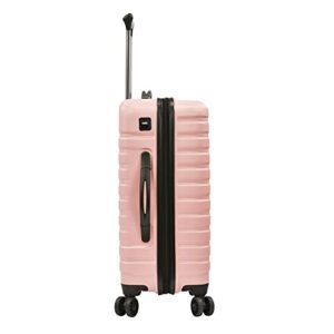 U.S. Traveler Boren Polycarbonate Hardside Rugged Travel Suitcase Luggage with 8 Spinner Wheels, Aluminum Handle, Pink, Carry-on 22-Inch, USB Port