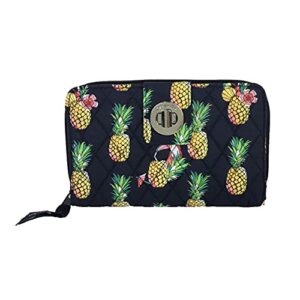 vera bradley turnlock wallet rfid protection, pineapple toucan party