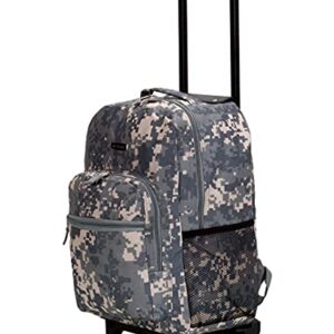 Rockland Double Handle Rolling Backpack, ACU Camo, 17-Inch