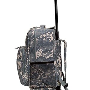 Rockland Double Handle Rolling Backpack, ACU Camo, 17-Inch