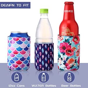 18 Pieces Can Sleeves Neoprene Can Coolers Reusable Can Covers Drink Cooler Sleeves for 12 oz Cans (Fresh Style)