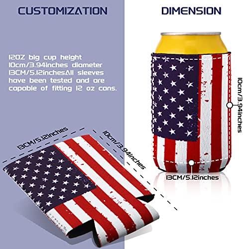 18 Pieces Can Sleeves Neoprene Can Coolers Reusable Can Covers Drink Cooler Sleeves for 12 oz Cans (Fresh Style)