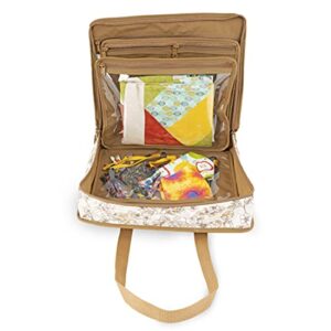 Dritz Project Organizer Bag, Beige Floral