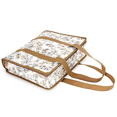 Dritz Project Organizer Bag, Beige Floral