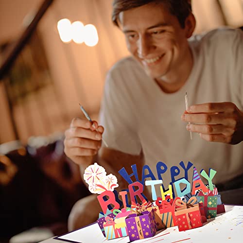 Magic Ants Happy Birthday Card, Pop Up Birthday Card, 3D Birthday Popup Card, Pop Up 3D Greeting Cards, Anniversary Card, Happy Birthday Pop Up Card with Envelope Postcards