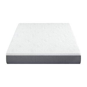 Olee Sleep 10 Inch Ventilated Gel Infused Memory Foam Mattress, CertiPUR-US® Certified, Gray, Full