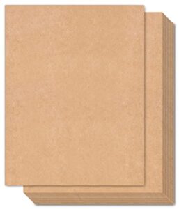 brown kraft cardstock thick paper 100 sheets, ohuhu 8.5" x 11" heavyweight 80lb cover card stock for crafts and diy cards making