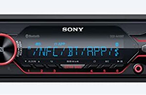 Sony DSX-A416BT Single Din Bluetooth Front USB AUX Multi-Color Car Stereo Digital Media Receiver Bundled with Earbuds (No CD Player)