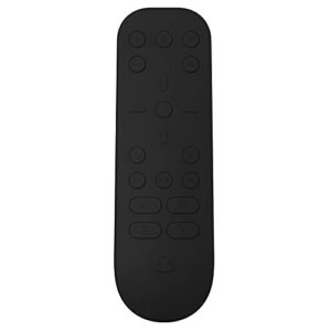 PlayVital Silicone Protective Remote Case for ps5 Media Remote Cover, Ergonomic Design Full Body Protector Skin for ps5 Remote Control - Black