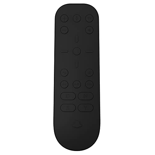 PlayVital Silicone Protective Remote Case for ps5 Media Remote Cover, Ergonomic Design Full Body Protector Skin for ps5 Remote Control - Black