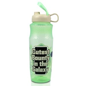 Classic Disney Star Wars Baby Yoda 30oz Water Bottle For Kids, Adults Bundle ~ Baby Yoda Refillable Bottle For Mandalorian School Supplies, Sports, Office With Star Wars Stickers And Rey Book Mark