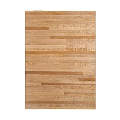 CONSDAN Butcher Block Counter Top, USA Grown Hard Maple Solid Hardwood Countertop, Washer/Laundry Countertop, Table Top, Polished, Prefinished with Food-safe Oil, 1.5" Thickness, 24" L x 25" W