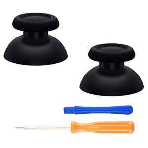 extremerate black replacement thumbsticks for ps5 controller, custom analog stick joystick compatible with ps5, for ps4 all model controller - controller not included
